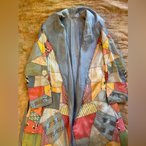 The Ludlow Shop Vintage Handmade Embroidered Quilt Coat - Picture 10 of 12